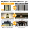 SendaLife Outdoor Pendant Lights for Porch, Deer Design Warm Amber