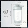 2pcs Shaker Proteína 500ml Con Esfera Mezcladora Genérico