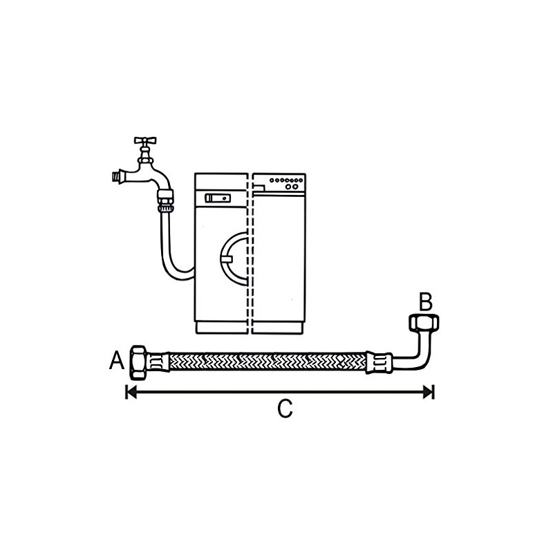 Cornat T357202 Washing Machine Inlet Hose 2.5 m