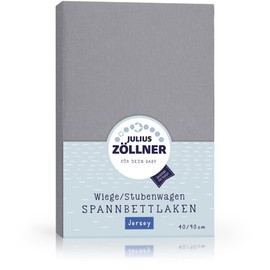 Julius Zöllner Jersey Fitted Sheet 90 x 40 cm Anthracite