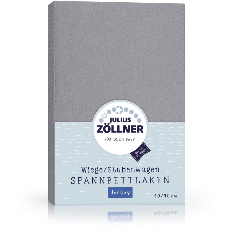 Julius Zöllner Jersey Fitted Sheet 90 x 40 cm Anthracite