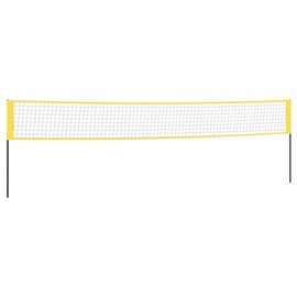 vidaXL Badminton Net Set- Durable PE Fabric Net, Complete Kit with Carry Bag, Rackets and Shuttlecocks, Suitable for Outdoor Sports - Size: 236.2"x61"