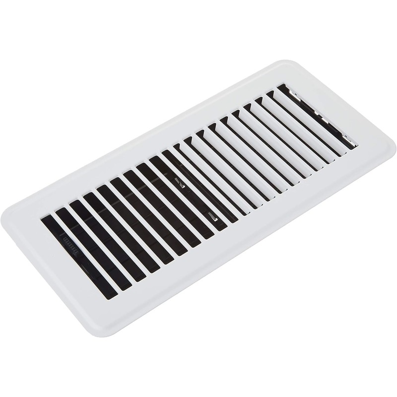 Deflecto Floor Register, Includes Steel Grill and Rust-Proof Damper Box,