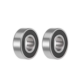 sourcing map Deep Groove Ball Bearings 6202-2RS Z2 Double Shielded Carbon Steel 15 mm x 35 mm x 11 mm Pack of 2