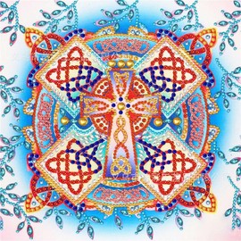 Special Shaped Diamond, 5D Diamond Painting Kits, Frameless, Sparkling Gem, Home Decor, Office Decor, Owe, Eagle, Butterfly, Flowers, Hummingbird, Dog, Cat, Cow,:_AB493