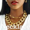 AJACITY Chunky Gold Choker Necklaces Thick Statement Necklace Chain for