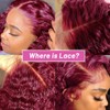 RAYLITTE 99J Burgundy Lace Front Wigs Human Hair Deep Wave
