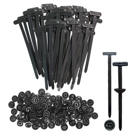 Nylon Universal Cable Tie Buckle, 150pcs Zip Ties Heavy Duty Self-Locking Nylon Zip Ties Holder Push Mount Cable Tie Clips for Quick Fastening Car Daily Repair