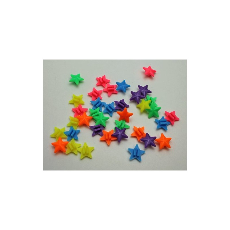 Land-Haus-Shop Spoke Clip Stars Set of 36 Assorted Colours 36