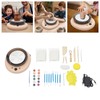 Mini Pottery Wheel Machine for Beginners, Adjustable Speed Electric Pottery