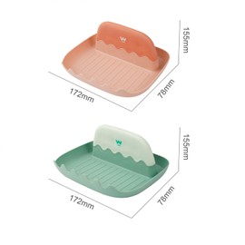 Anphly Pot lid rack, spatula rack, household spoon holder, chopstick holder, kitchen storage rack, countertop rack, 1 toast orange, 1 grassland green