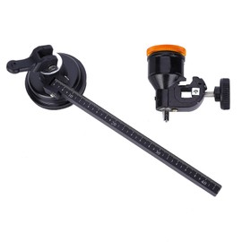 Fafeicy Glass Circular Cutter with Suction Cup and Aluminum Alloy Frame for 13.5-40cm Cutting Range Built-in Oil Tank Smooth Glass Cutting Tool