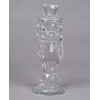 Unbranded Crystal Candle Holders with 4 Crystal Hangers 2.75"Dia 6"-7"-8"Tall