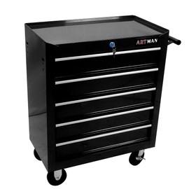 nifoti 5 Large Drawers Tool Cart on Wheels,Rolling Tool Chest Tool Storage,Drawers Rolling Tool Trolley Organizer Tool Case for Garage, Warehouse, Workshop, Repair Shop (5 Large Drawers-29.3"H-Black)