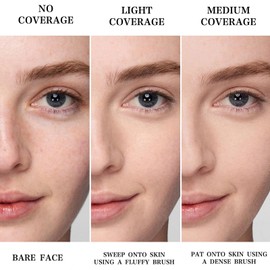 Pressed Powder Foundation, Colour Correcting Pressed Powder, Long-lasting 24H Wear, Shimmer Brick Bronzer, Medium to Full Coverage, Transfer, Water & Sweat Resistant (03 Light Beige)