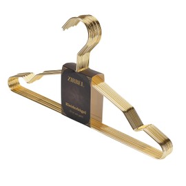 Zirbel Clothes Hangers Set of 10 Retro Design Metal Hangers (Black)