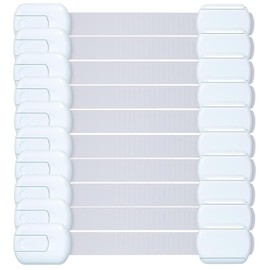 10 Pack Baby Proof Cabinet Locks, Child Safety Drawer Locks,Adjustable for Drawer Cupboard Refrigerator and Wardrobe Locks.