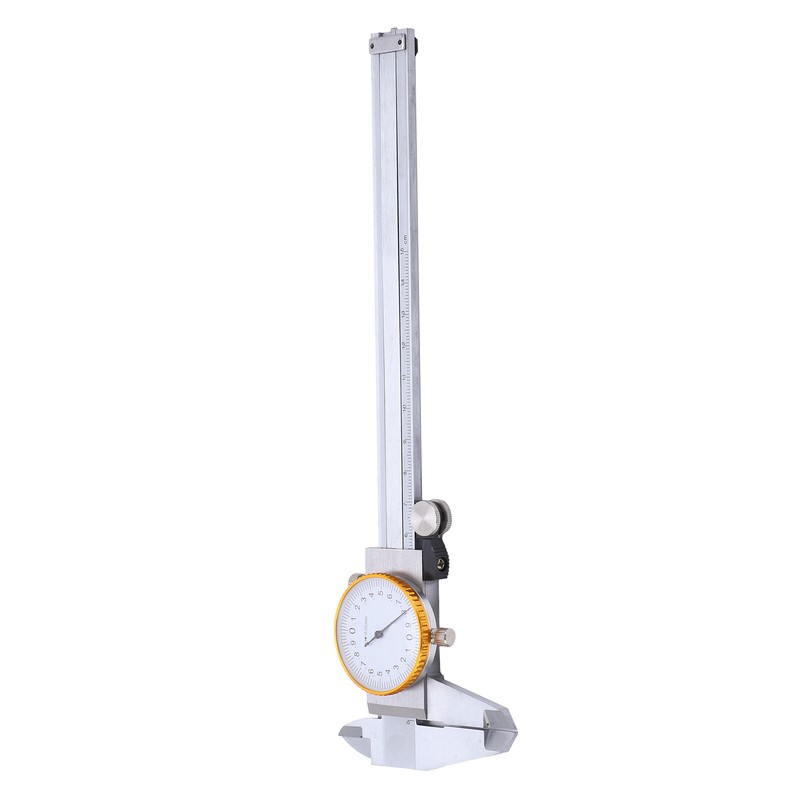 0150mm Dial Caliper Steel ShockProof Adjustable Vernier Caliper with Depth