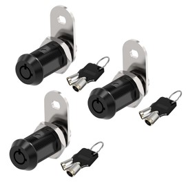 Jayseon 3 Pack RV Storage Locks, 1-1/8" Cabinet Locks with Keys, RV Cam Lock Keyed Alike RV Locks for Storage Door, Zinc Alloy