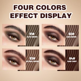 DAGEDA 2 in 1 Brown Brow Gel and Clear Eyebrow Gel,Long-wear Eyebrow Setting Gel,Smudgeproof,Waterproof Brow Makeup with Double Design(Natural Brown)