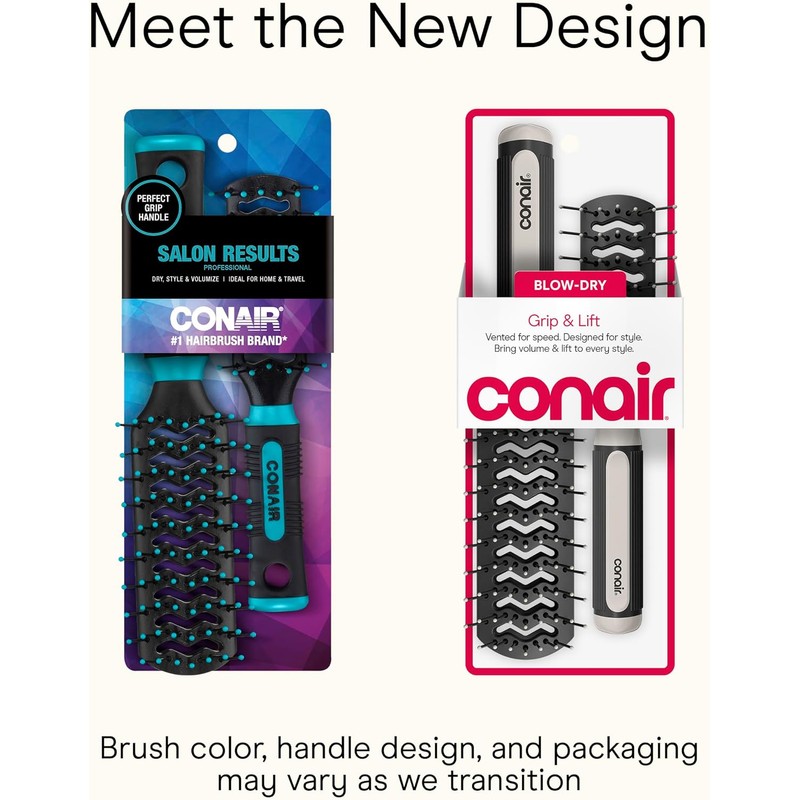 Conair Salon Results ventilación - Juego de cepillos para desenredar
