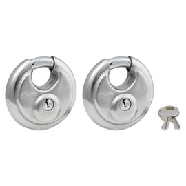 Master Lock 40T Stainless Steel Discus Padlock, 2 Pack