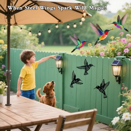 Hummingbird Wall Decor for Living Room Metal Small Wall Art, Outdoor Wall Decor for Your Patio, Garden, and Home Metal Art Decor, Indoor and Outdoor Hanging