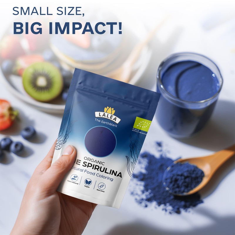 LALEA Blue Spirulina Powder 55g – Organic Blue Spirulina (Phycocyanin)
