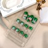 St. Patrick's Day Green French Tip Press on Nails Short