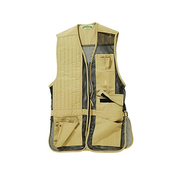 Bob-Allen 30239 240M Shooting Vest, Left Handed, Khaki, Medium