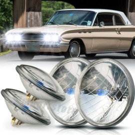 importstore 4PC for Buick Skylark 1961-1972 GS 455 5 3/4 5.75" Headlights Halogen Hi/Lo