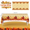 Bonropin 3PCS Thanksgiving Tablecloth,Fall Tablecloth Rectangle Thanksgiving Disposable Tablecloth Plastic
