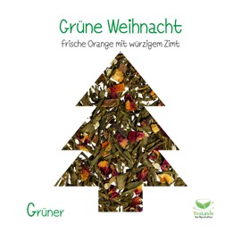 TEALAVIE - Winter Tea - Green Christmas | Fresh Orange with Spicy Cinnamon | 90g Tin of Loose Green Tea