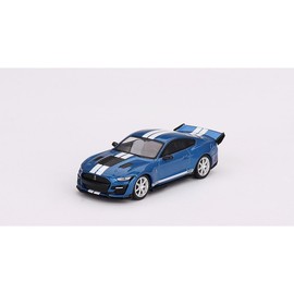 TrueScale Miniatures MINI GT 1/64 Shelby GT500 Dragon Snake Concept Ford Performance Blue Left Handle, Finished Product
