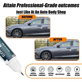 SNSIR Touch Up Paint Kit for Lexus Cloudburst Gray 1L1 DIY Car Scratch Remover Kit