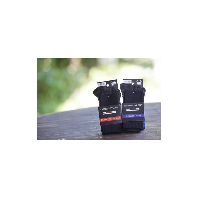 CARAPASS "Carapas Five Grip" Horseback Riding Five-Toe Socks for Equestrian