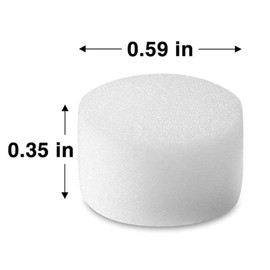 50 Pieces Air Filter Sponge Compressor Replacement System (60 PPI), Compressor System Accessories White Breathable Sponge Column Compatible Cool Mist Inhaler Vaporize Accessories Air Filter