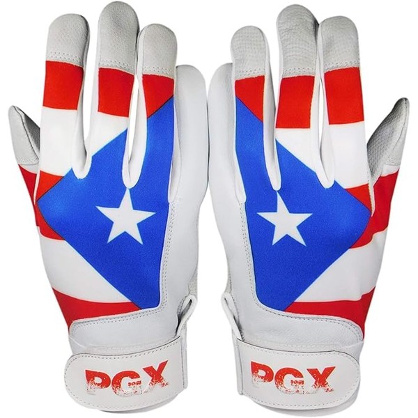 PGX Baseball Puerto Rico Baseball Batting Gloves (Adult Medium)