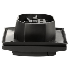 McPower Protective Contact Socket IP44 + Frame | FLAIR | 250 V ~ / 16 A, Flush-Mounted Wall Socket with Hinged Lid Spirit Protection Plug Connection Matt Black