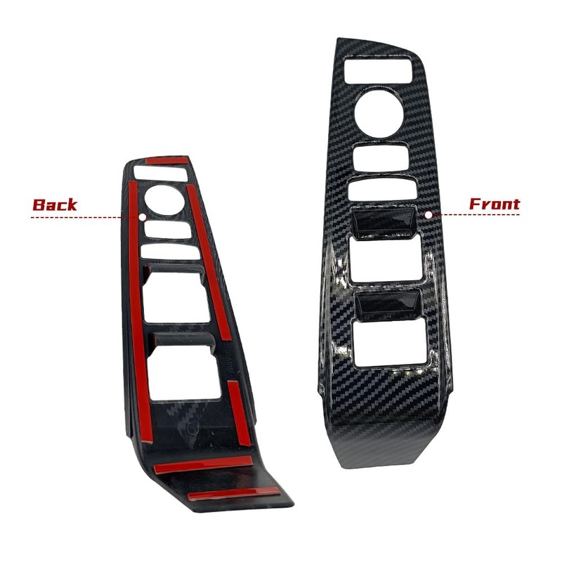 SIIMOO Carbon Fiber Style Window Lift Switch Panel Cover Trim