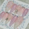 Lavender Pixie Handmade Nail Tips - Stiletto M / 라벤더