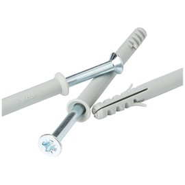 AHC K-ZPNFF10120B5 M10 x 120 mm Nylon Frame Fixing - White/Grey (Pack of 5)