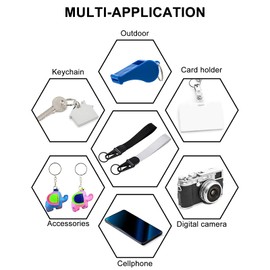 ASTER Wrist Strap for Keys/Wallets/Small Pendants, Wrist Strap for Men Women (Black)