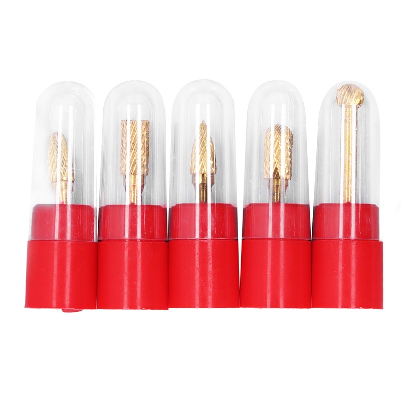 5Pcs Grinding Bit Head Rotary File Burr Double Cut Tool