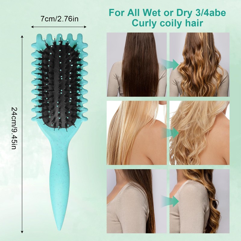 SUNZWO Curling Brush for Elastic Curls - Professional Styling Brush