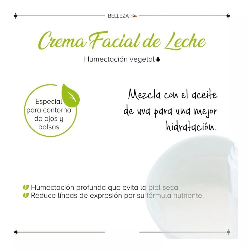 Karol Cosmetics Crema Facial De Leche 40gr Cosmetico Vegetal