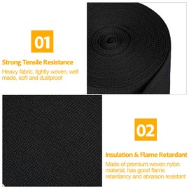 Nylon Protective Hose Sleeve Sheath Cable Cover Welding Tig Torch Hydraulic Hose, 1.5" ID, 25 Feet Length, Black