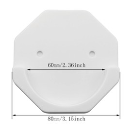 Curtain Rod Holder MEETOOT 2pcs Shower Curtain Rod Mount Holder For Wall Adhesive Bathroom Shower Rod Tension Retainer Hexagonal White with Screws DIY Shower Rod