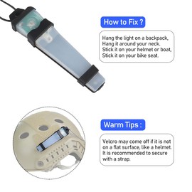 Personal Identification Marker Light, Tactical Helmet Safety Light with Velcro, Waterproof Survival Flash Signal Light for Outdoor Hunting Hiking Riding Fishing Boating