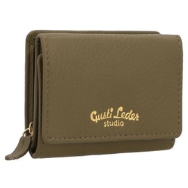 Gusti August Leather Wallet Mini Wallet Small Wallet Card Holder Wallet Women Men Green, Green, Retro